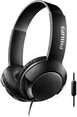 [APP + CLUBE DA LU] Headphone Phillips Bass+ C/ Microfone SHL3075BK/00