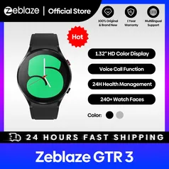 (moedas/taxa inclusa) Smartwatch Zeblaze GTR 3 Com display Ips