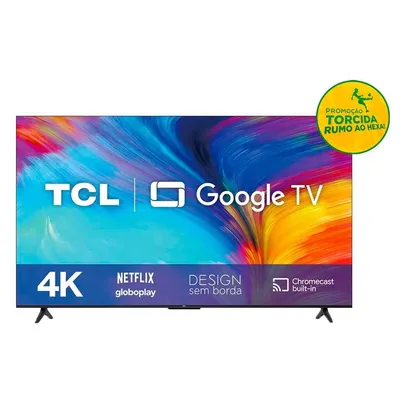 Smart TV TCL 55 Polegadas LED 4K UHD, Google TV, 3 HDMI, 1 USB, Wi-Fi, Bluetooth, HDR, Google Assist
