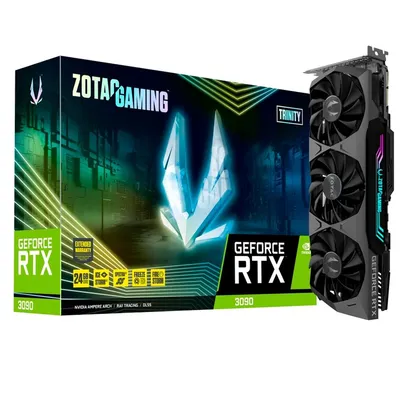 Placa de Vídeo RTX 3090 Trinity Zotac NVIDIA GeForce, 24GB GDDR6X - ZT-A30900D-10P