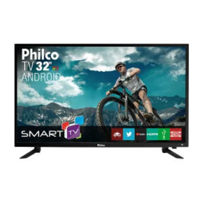 Smart TV Led 32" Philco PTV32N87SA HD 2 Hdmi 2 Usb Conversor Digital