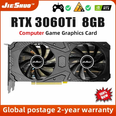 Placa de Vídeo RTX 3060 ti 8gb Jieshuo