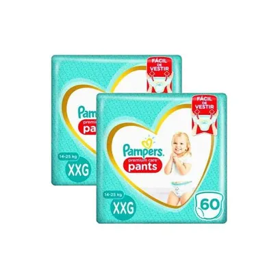 Kit 120 Fraldas Pampers Premium Care Pants Tamanho XXG