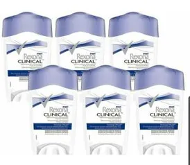 Desodorante Antitranspirante Masculino Rexona - Clinical 6 Unidades de 48g cada