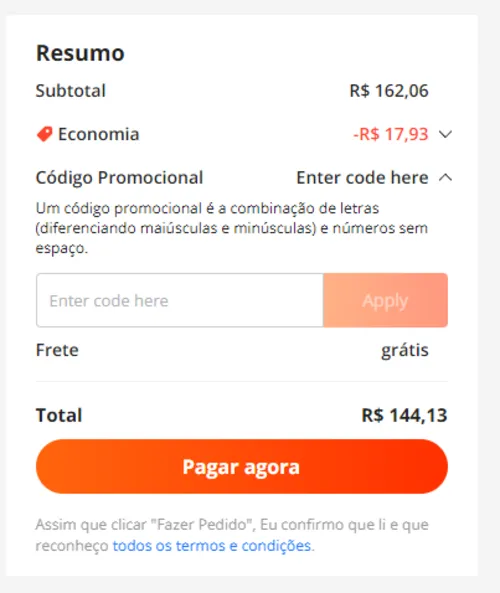 Imagem na descrição da promoção