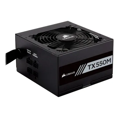 Fonte Corsair TX550M- 550W, 80 Plus Gold, Semi-Modular, Preto - CP-9020133-WW