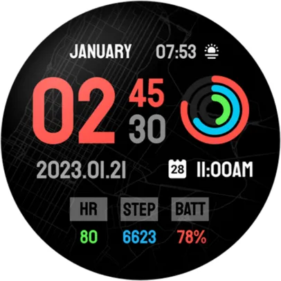 App Sport Digital Watch Face NY