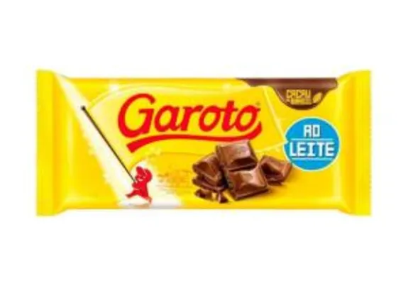 [AME + APP] Chocolate ao Leite Garoto 90g | R$2,79