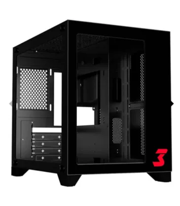 GABINETE DT3 HYPER, LATERAL E FRONTAL DE VIDRO, PRETO