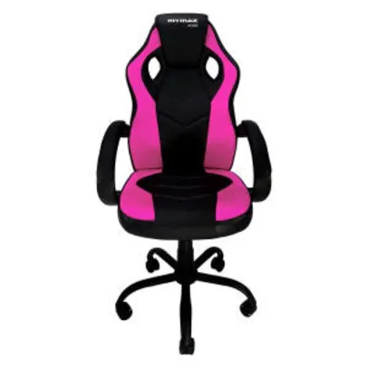 [AME] Cadeira Gamer MX0 Giratoria Preto e Rosa - MYMAX | R$ 560
