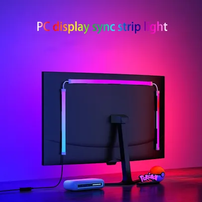 [App] Fita Led RGB Ambilight para Monitor 24 a 34 Polegadas #Aliexpress