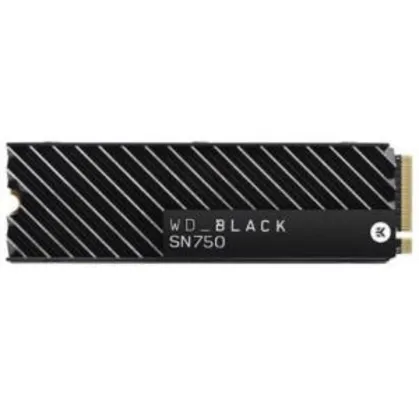 SSD WD Black SN750 Heatsink, 1TB, M.2 NVMe, Leitura 3470MB/s, Gravação 3000MB/s - R$1140