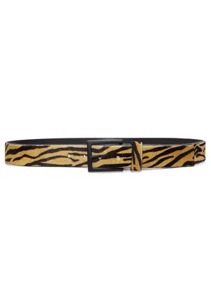 Cinto Masculino Couro Pelo Zebra - Osklen - Animal Print  - Shop2gether