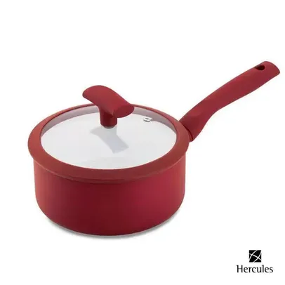 Panela Antiaderente Vermelha Fogão Indução 18Cm Hercules