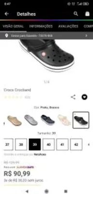 Crocs Crocband | cliente ouro R$91