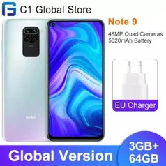 Smartphone Xiaomi Redmi Note 9 3GB 64GB| R$865