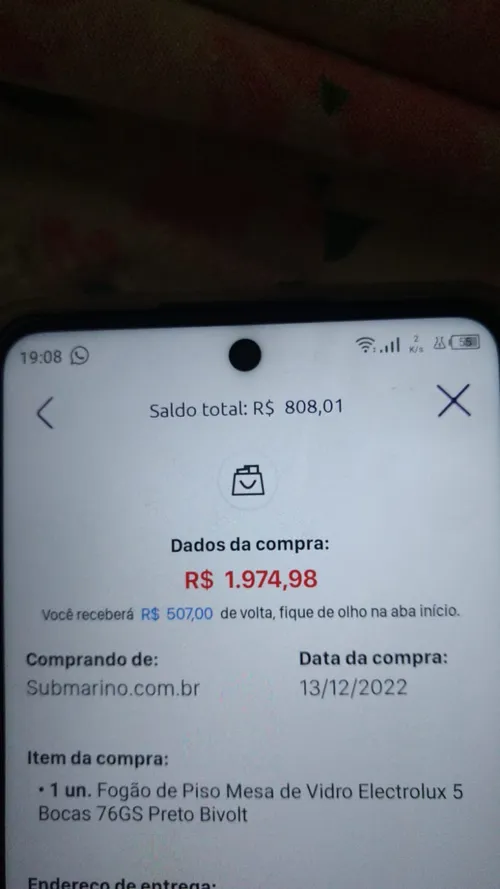 Imagem na descrição da promoção