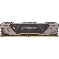 Memória Crucial Ballistix Sport AT Gray 8GB, 2666MHz, DDR4, - BLS8G4D26BFSTK