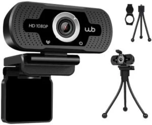 [PRIME] Webcam USB Full HD 1080P Microfone Embutido Ângulo 110° + Tripé | R$152