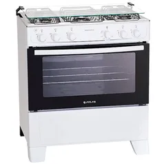 Fogão Atlas 5 Bocas Mônaco Plus com Mesa de Inox Bivolt – Branco