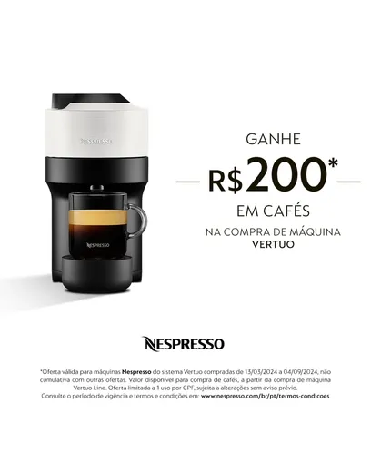 Foto do produto Cafeteira Nespresso Vertuo Pop Branco Coco