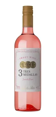 Vinho Chileno 3 Medallas Sweet Rosé 750ml Santa Rita