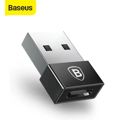 (NOVOS USUÁRIOS) Baseus - Mini adaptador USB Tipo-C | R$0,06