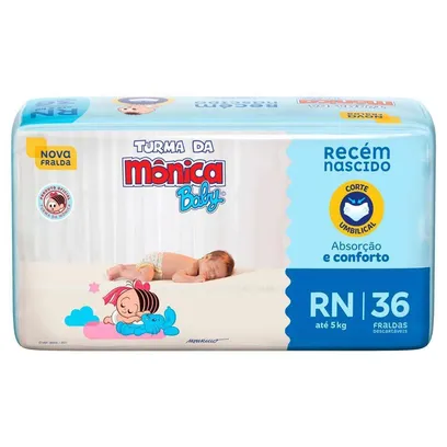 Foto do produto Fralda Turma Da Mônica Baby RN - 36 Unidades