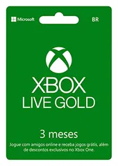 Microsoft Xbox Live Gold - 3 Meses - Cartão Físico | R$69