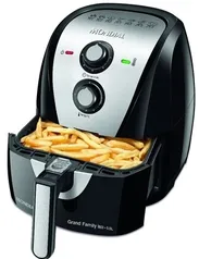 Air Fryer Mondial Inox 5,5L AF-55i Grand Family Preta com Timer 127v cesto quadrado | R$ 416