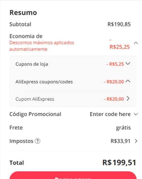 Imagem na descrição da promoção