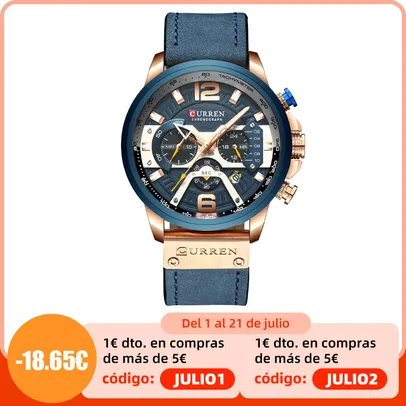 Relógio Esportivo CURREN | R$115