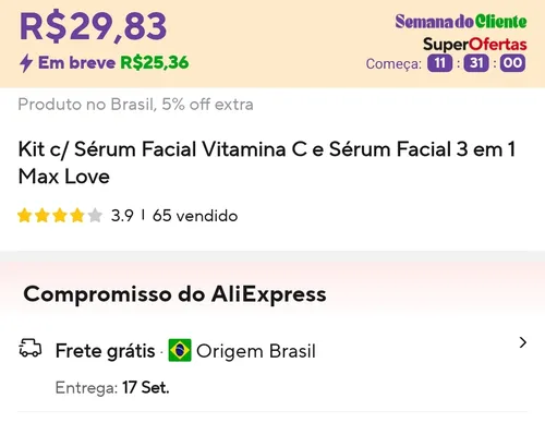 Imagem na descrição da promoção