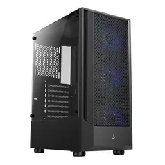 Gabinete Gamer Rise Mode Wave Black, Mid Tower, ARGB, ATX, 3 Cooler Fan ARGB, Preto - RM-WA-FB-ARGB