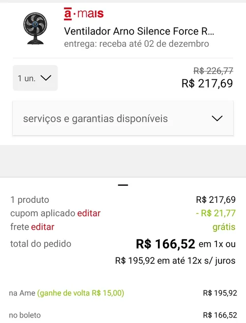 Imagem na descrição da promoção