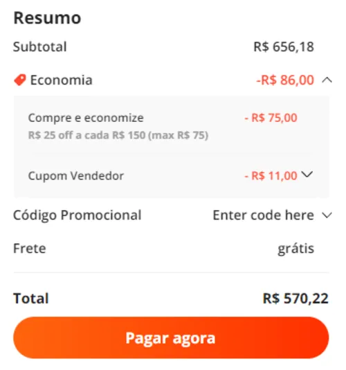 Imagem na descrição da promoção