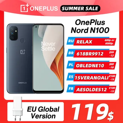 Smartphone Oneplus Nord N100 4GB 64GB Global | R$611