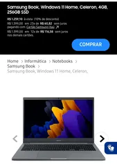 [MEMBERS] Notebook Samsung Celeron, Full HD, 4GB RAM, 256 SSD.