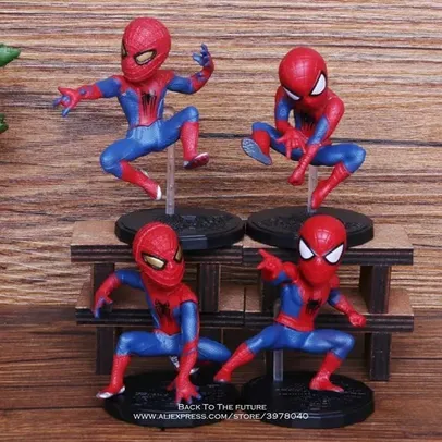 Homem Aranha 4 peças, 8cm Action Figure