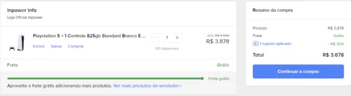 Imagem na descrição da promoção