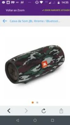 Caixa de Som JBL Xtreme / Bluetooth / Viva-Voz / Entrada Auxiliar USB / A Prova de água / Camuflado - R$764