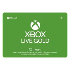 [CARTÃO AME] Gift Card Digital XBox Live Geoblocked Assinatura 12 meses