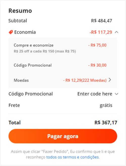 Imagem na descrição da promoção