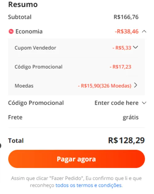 Imagem na descrição da promoção