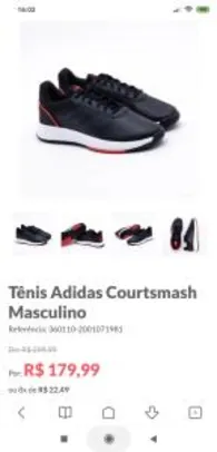 Tênis Adidas Courtsmash Masculino - R$180