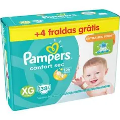 [Tenda Loja Física] FRALDA PAMPERS CONFORT SEC - TAMANHO G ou XG - R$32