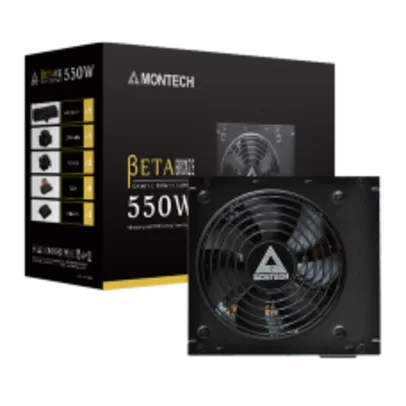 Fonte Montech BETA Bronze 550W, 80 Plus Bronze, PFC Ativo