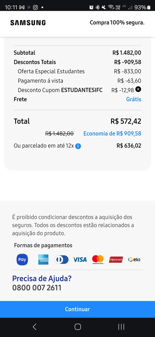 Imagem na descrição da promoção