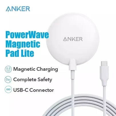 Carregador indução Anker compatível com Apple magsafe(iPhone 12)