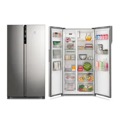 Geladeira Electrolux Frost Free 435 Litros Inverter Side by Side Inox - IS4S 220V